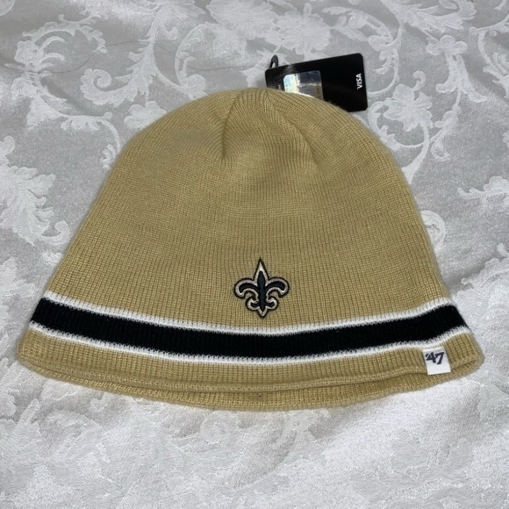 NFL New Orleans Saints Black & Gold Beanie New With Tags One Size